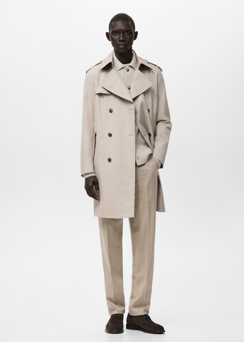 MANGO MAN Between-Seasons Coat in Beige