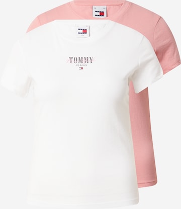 Tommy Jeans Koszulka 'ESSENTIAL' w kolorze różowy: przód