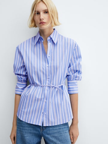 MANGO Blouse 'SEOUL' in Blauw: voorkant