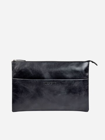 NEGOTIA Leather Laptoptas 'Notion 14 inch' in Zwart: voorkant