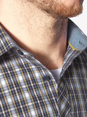 Jan Vanderstorm Comfort fit Button Up Shirt 'Bjornman' in Blue
