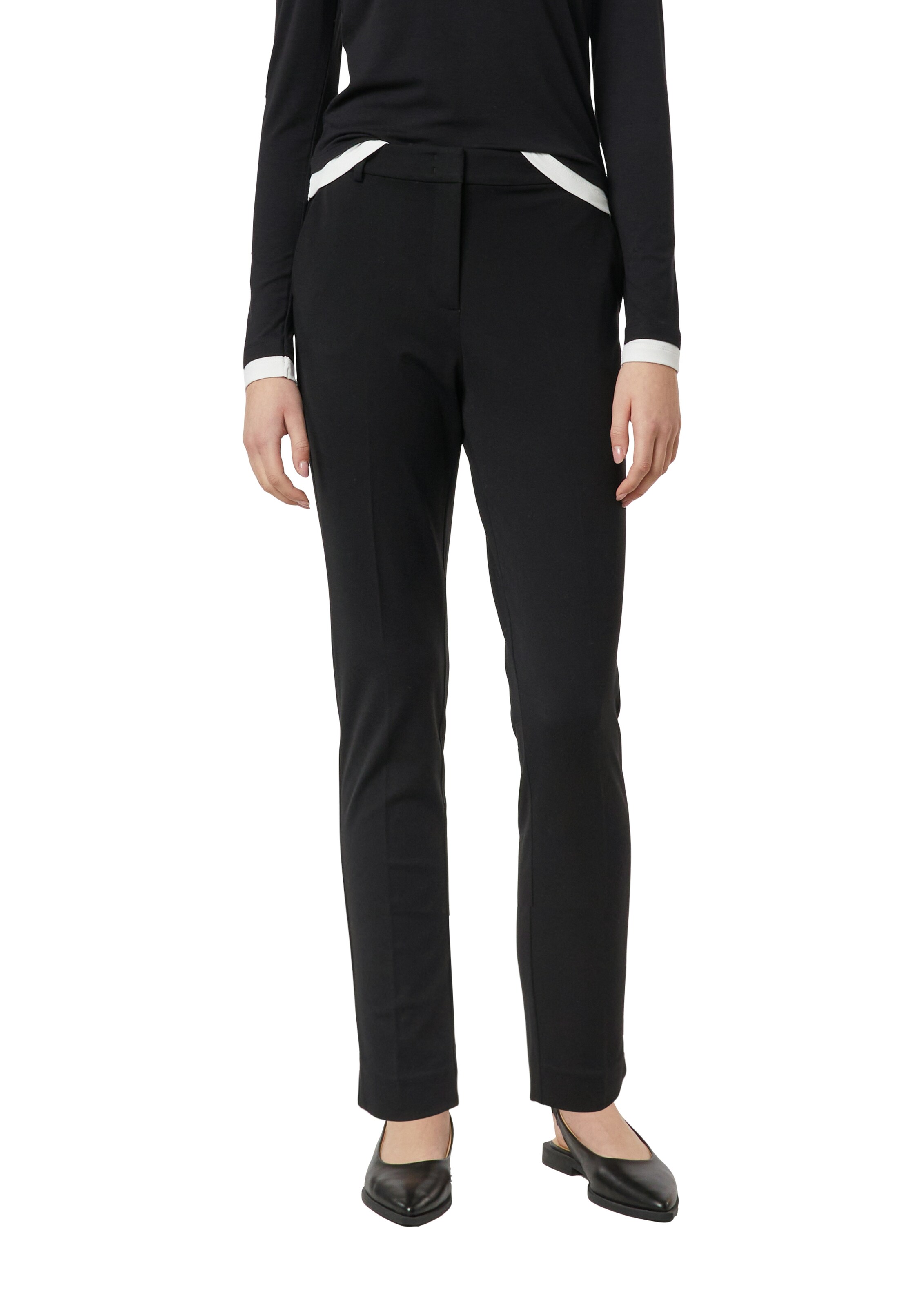 COMMA Regular Broek in Zwart: voorkant
