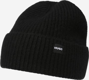 Bonnet HUGO Red en noir : devant