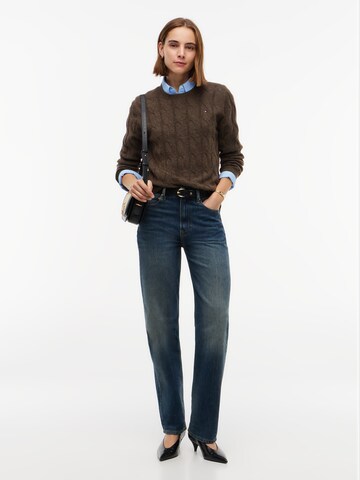 TOMMY HILFIGER Pulover | rjava barva