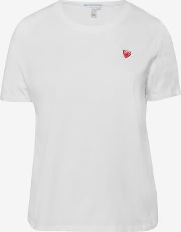 T-shirt QS en blanc : devant
