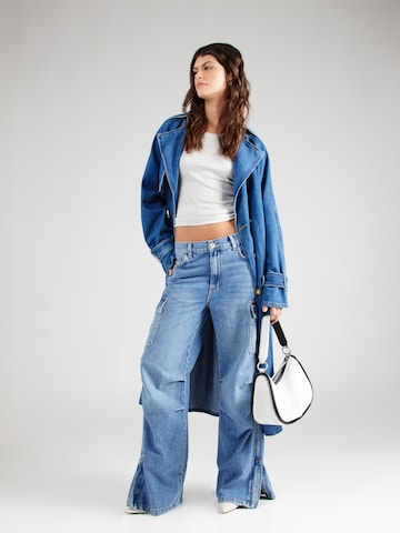 Liu Jo Zvonové kalhoty Džíny s kapsami – modrá