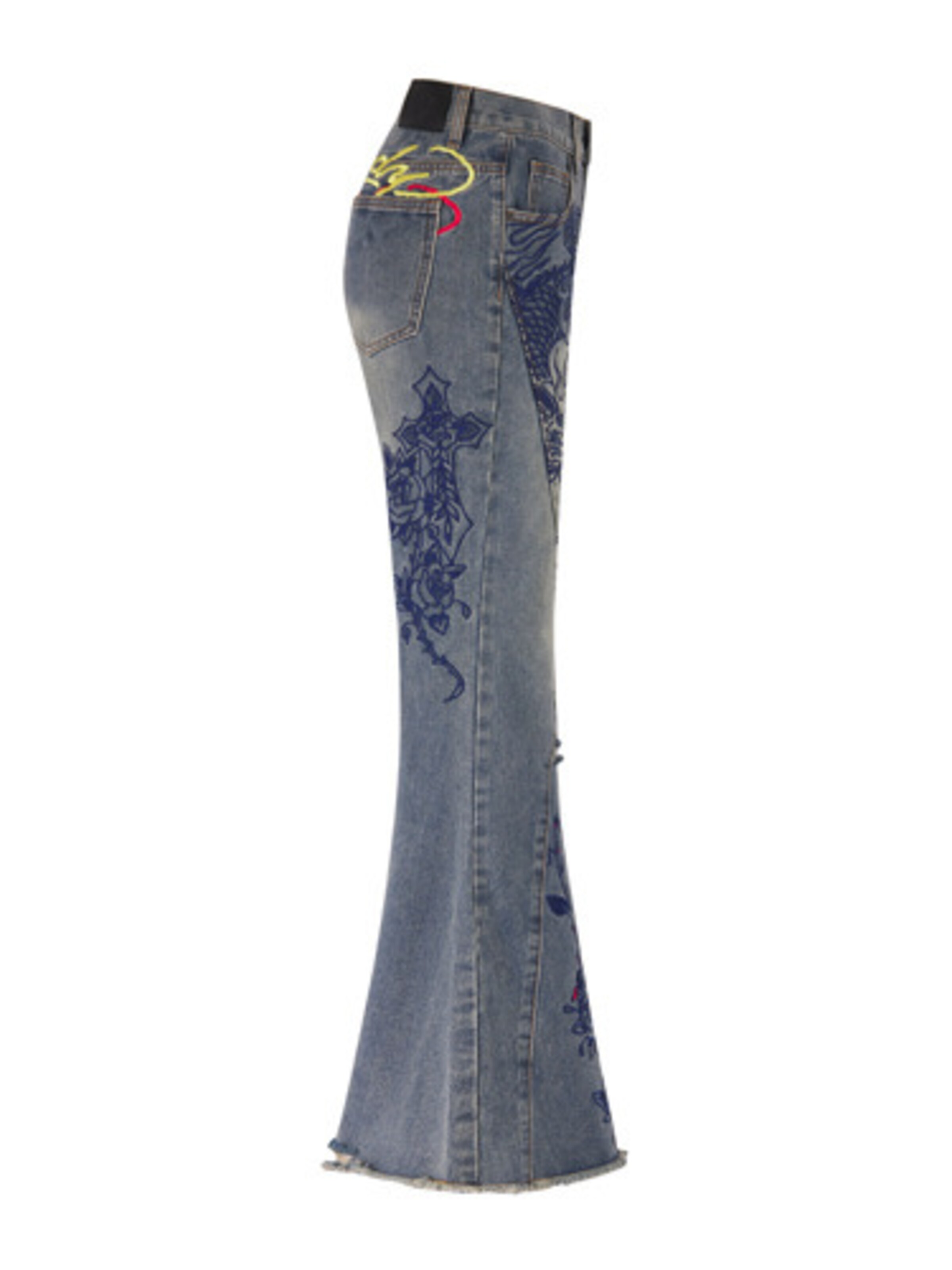 Loosefit Jean Ed Hardy en bleu