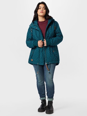 Ragwear Plus Winter jacket 'DANKA' in Green