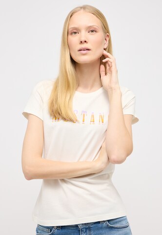 MUSTANG Shirt 'LOA' in Wit: voorkant