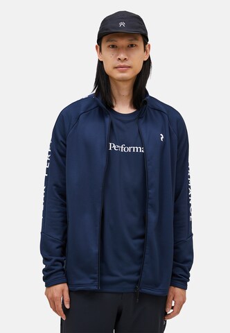 PEAK PERFORMANCE Fleece jas in Blauw