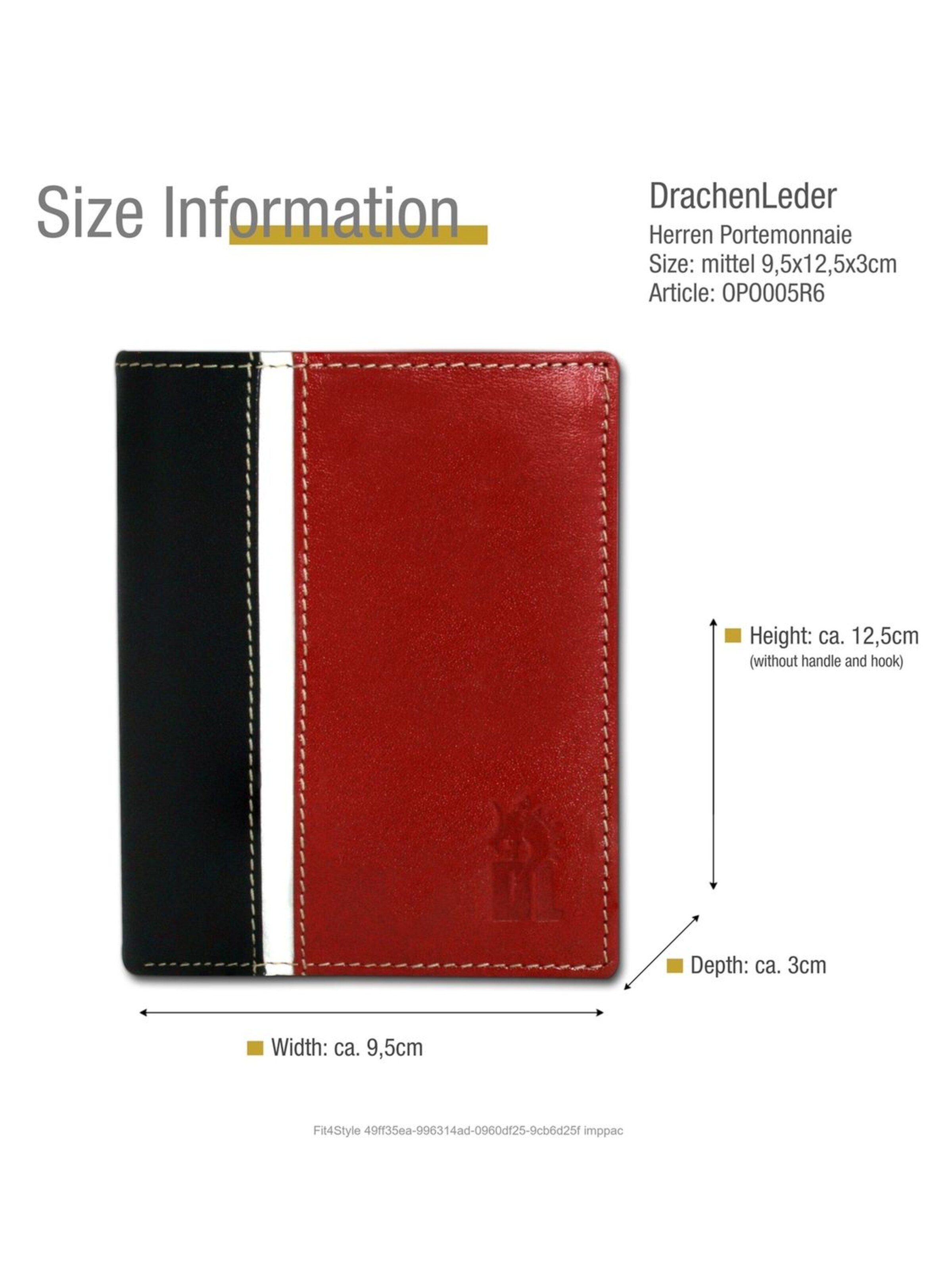 DrachenLeder - Cartera en negro