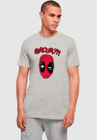 ABSOLUTE CULT T-Shirt 'Deadpool - Seriously' in Grau: Vorderseite