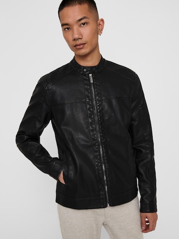 Only & Sons Regular fit Between-Season Jacket 'Mike' in Black