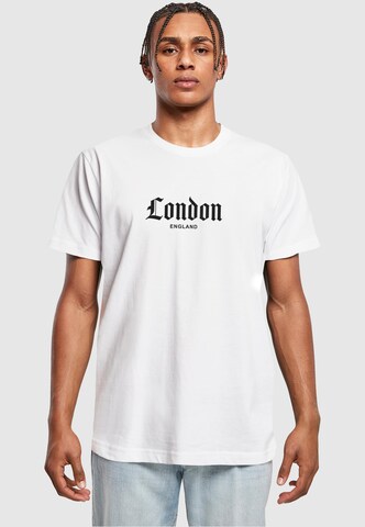 Mister Tee Shirt 'England London' in Wit: voorkant