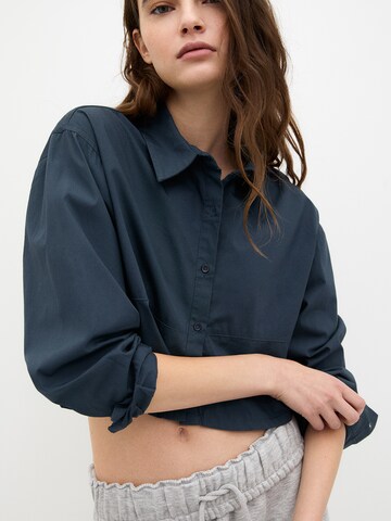 Pull&Bear Bluse in Blau