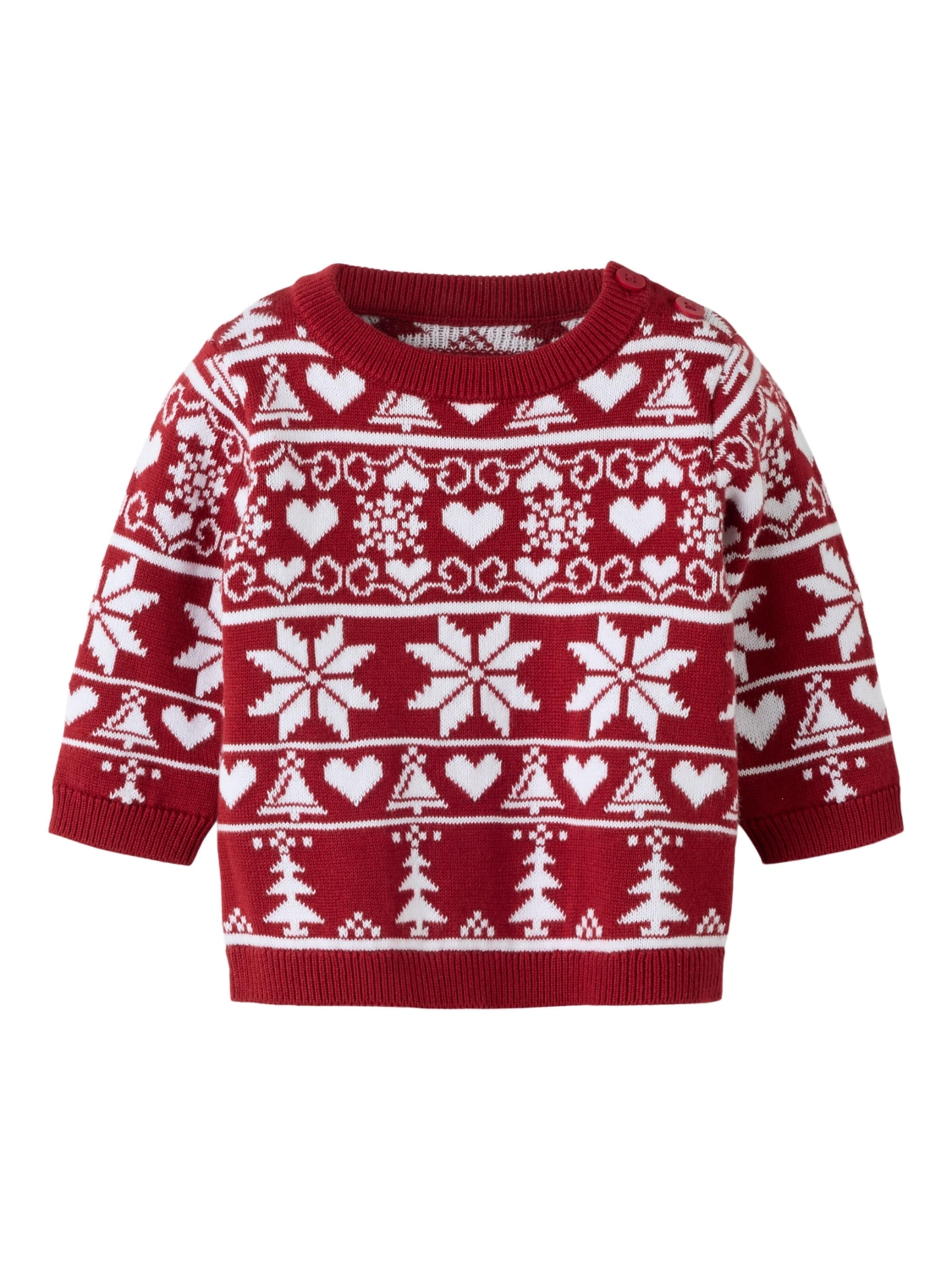 NAME IT Sweater 'NBNRismas' in Red: front