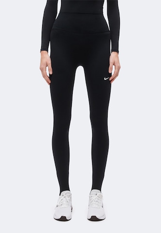 NIKE Skinny Sporthose in Schwarz: Vorderseite