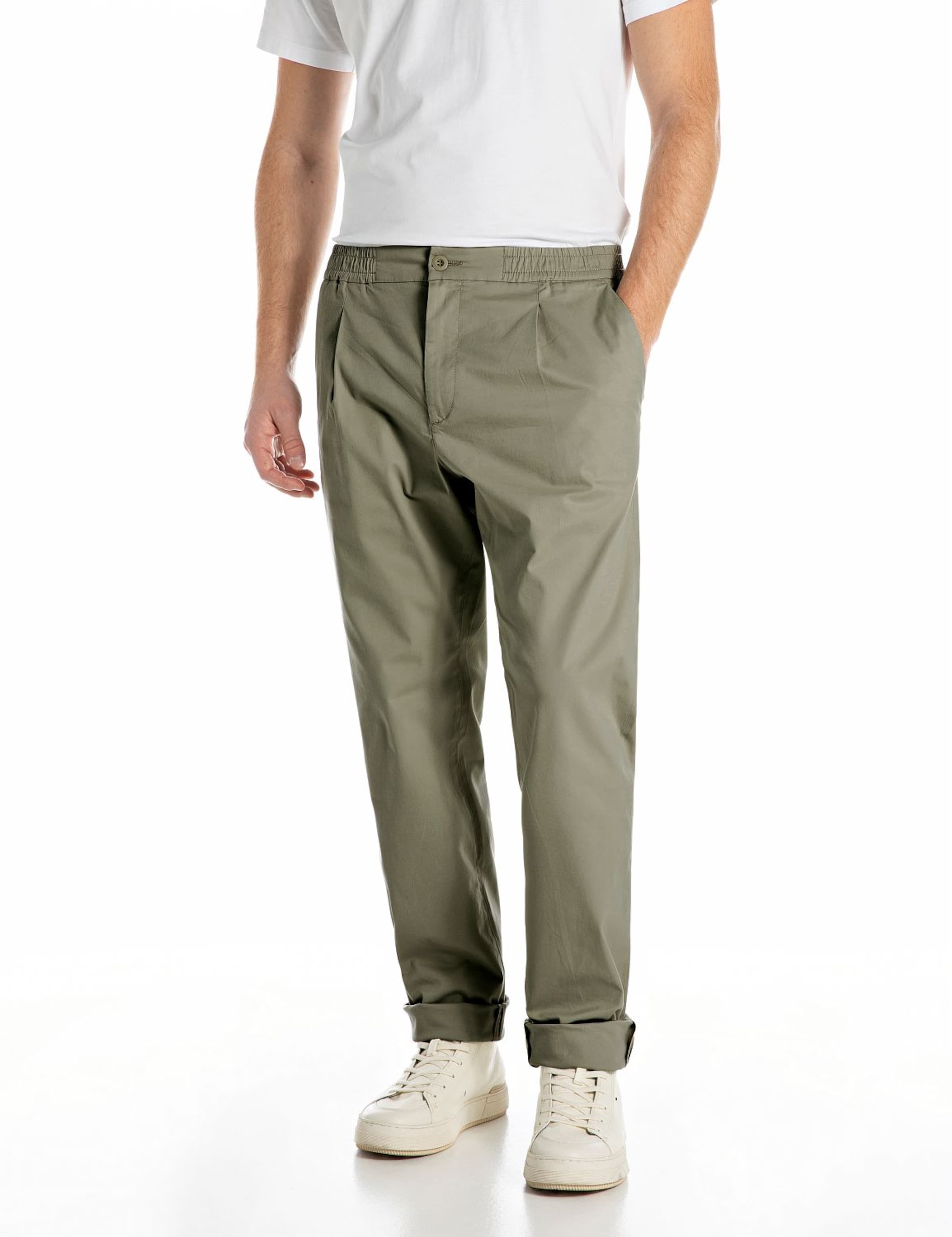 REPLAY Regular Chino Pants in Beige: front