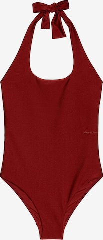 Bustier Maillot de bain ' Shiny ' Marc O'Polo en marron : devant