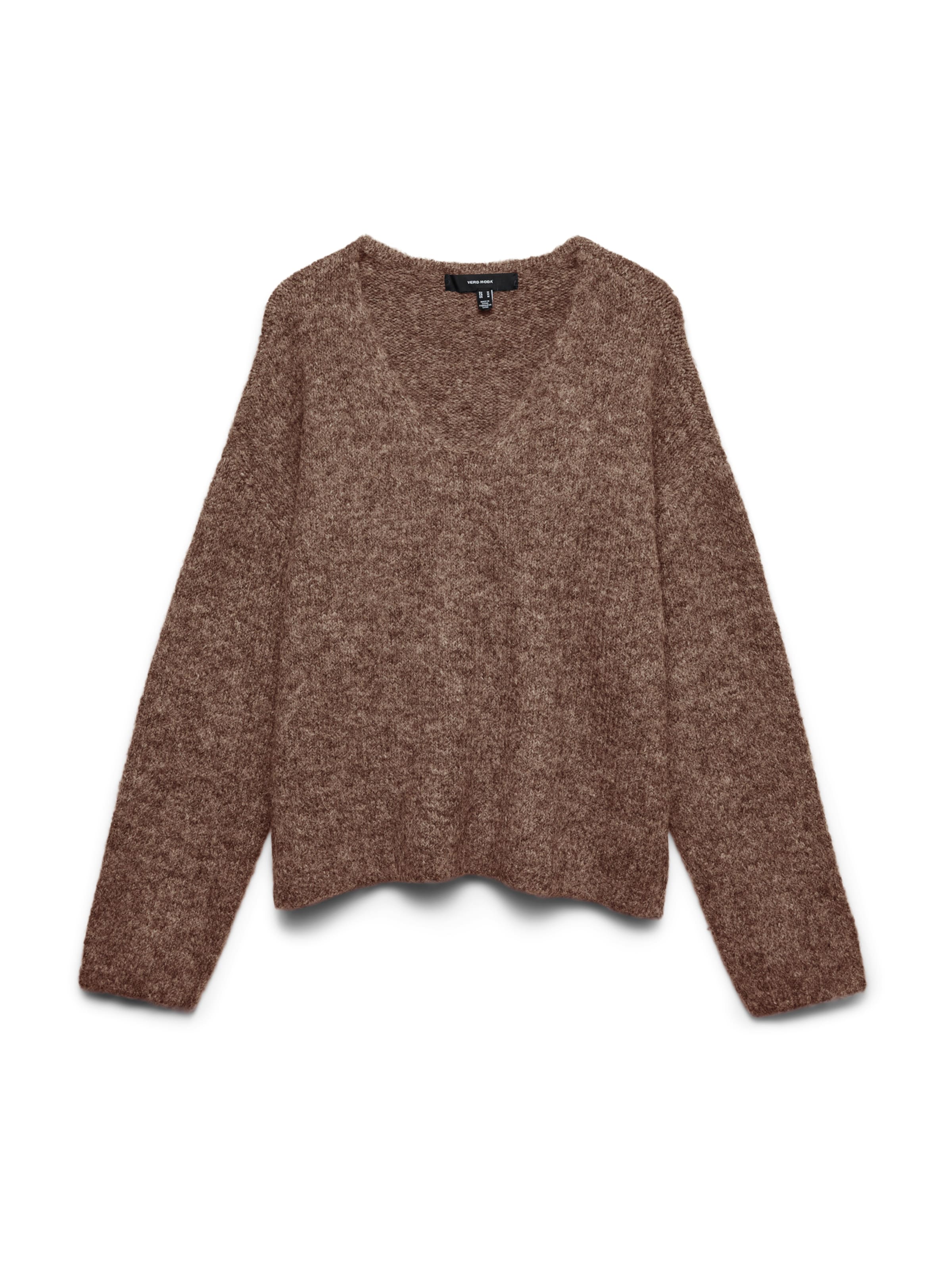 VERO MODA Sveter 'VMBERRY' - Hnedá: predná strana
