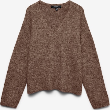 VERO MODA Sweter 'VMBERRY' w kolorze brązowy: przód