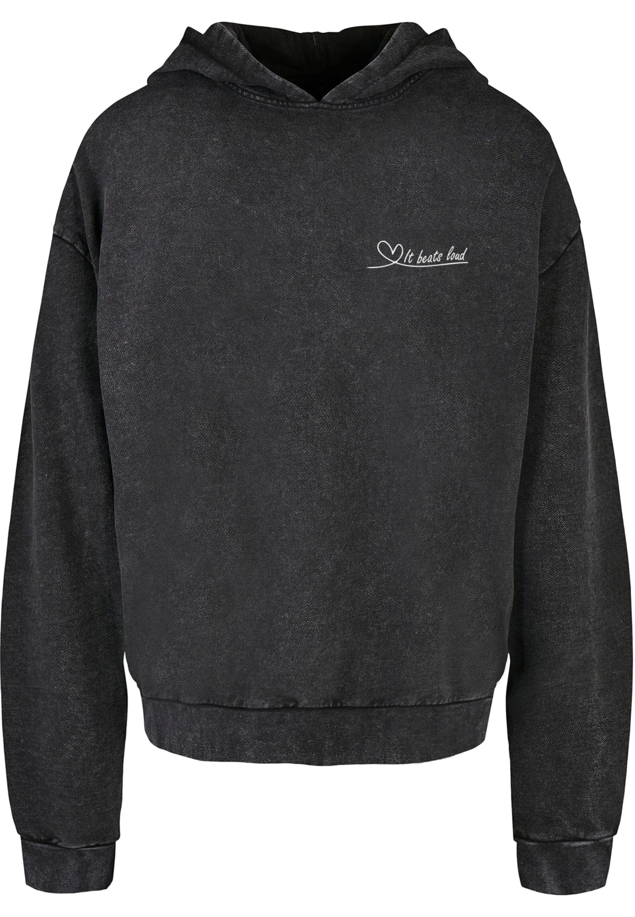 Merchcode Sweatshirt 'It Beats Loud' in Schwarz: Vorderseite