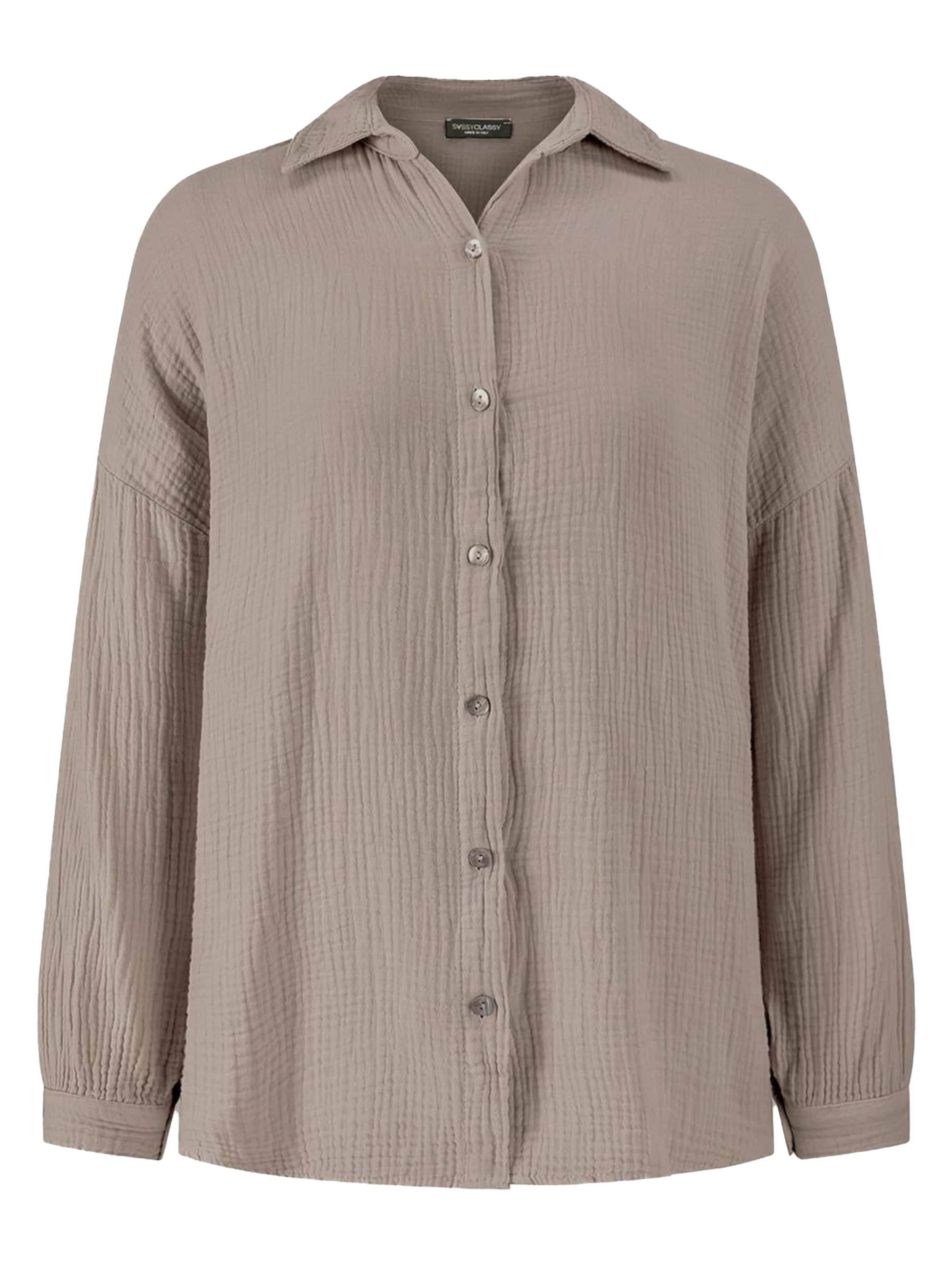 SASSYCLASSY Blouse in Grey: front