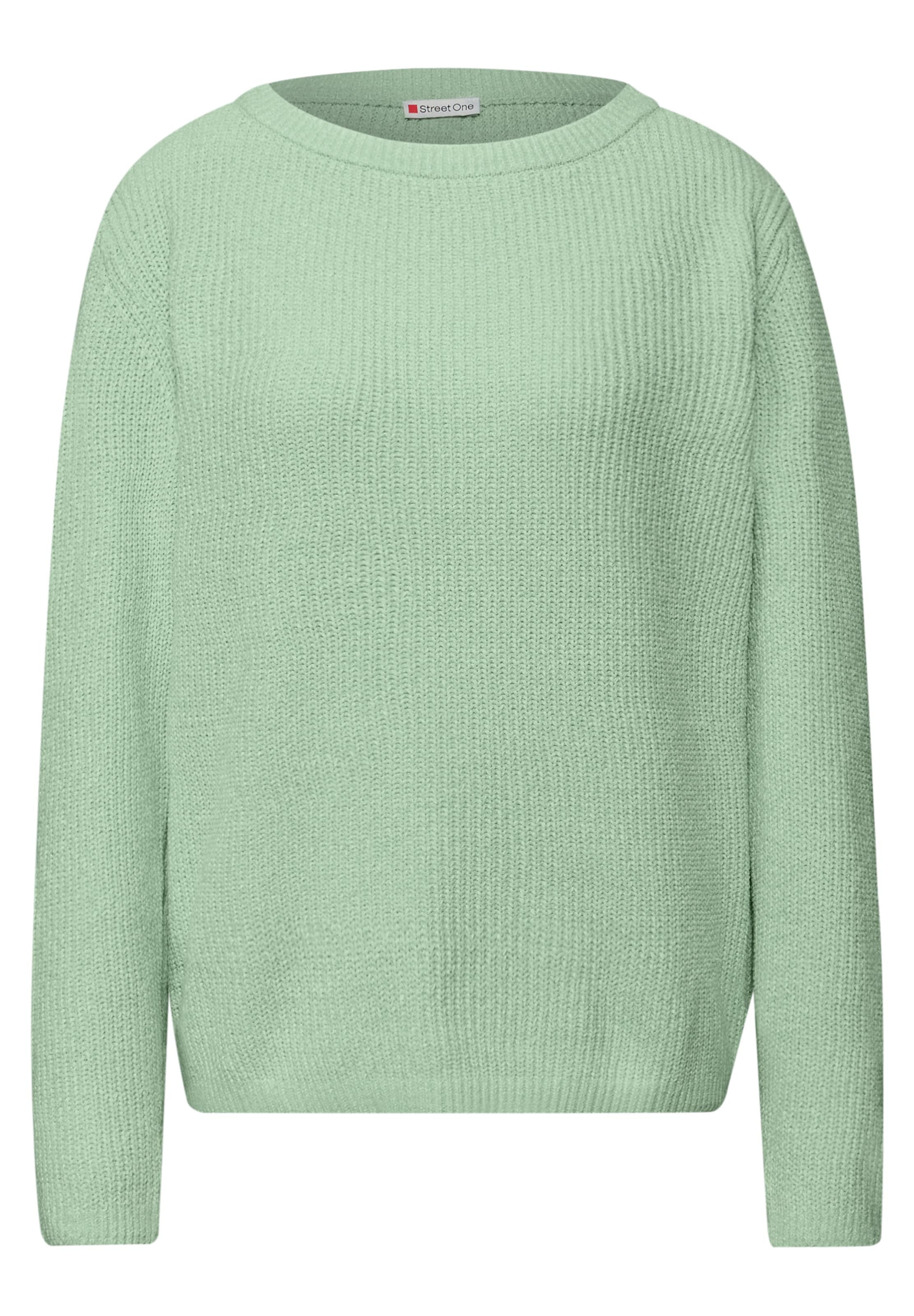 STREET ONE Sweater 'Chenille' in Green: front