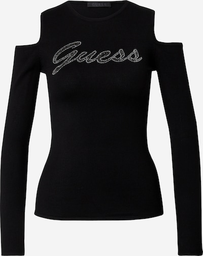 Pulover GUESS pe negru / argintiu, Vizualizare produs