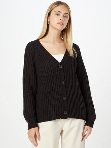 ABOUT YOU Knit cardigan 'Lina' in Black: front