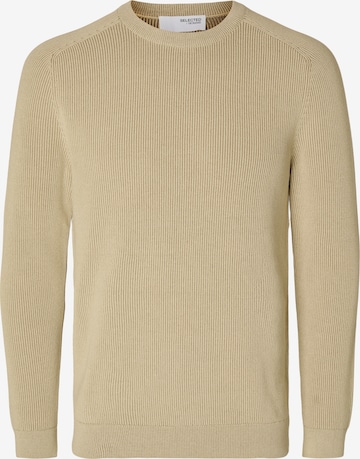 SELECTED HOMME Sweater 'OWN' in Beige: front