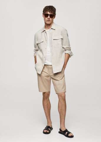 MANGO MAN Regular Pants 'Gracia' in Beige