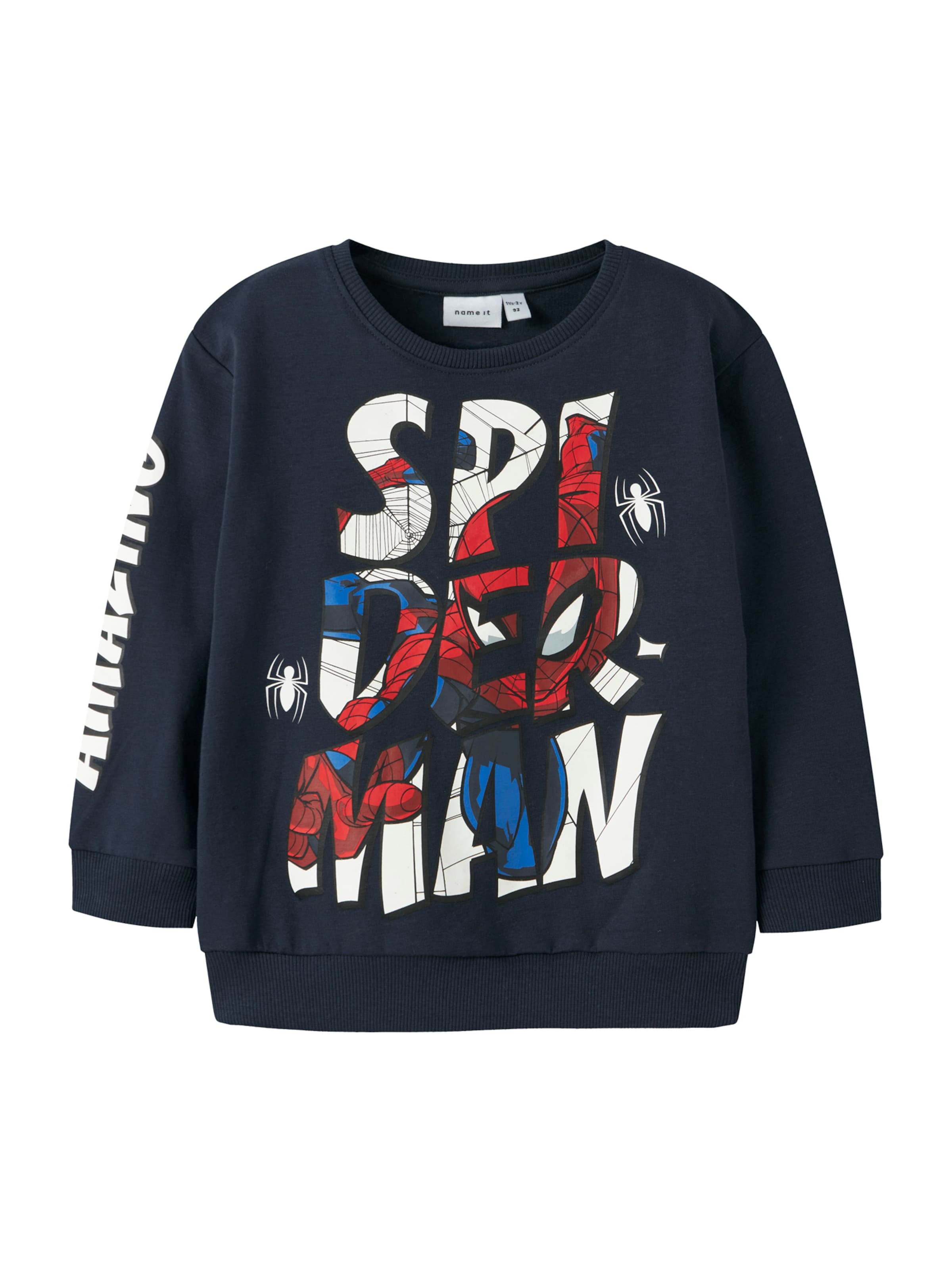 NAME IT Μπλούζα φούτερ 'NMMFLOYD SPIDER' σε μπλε: μπροστά