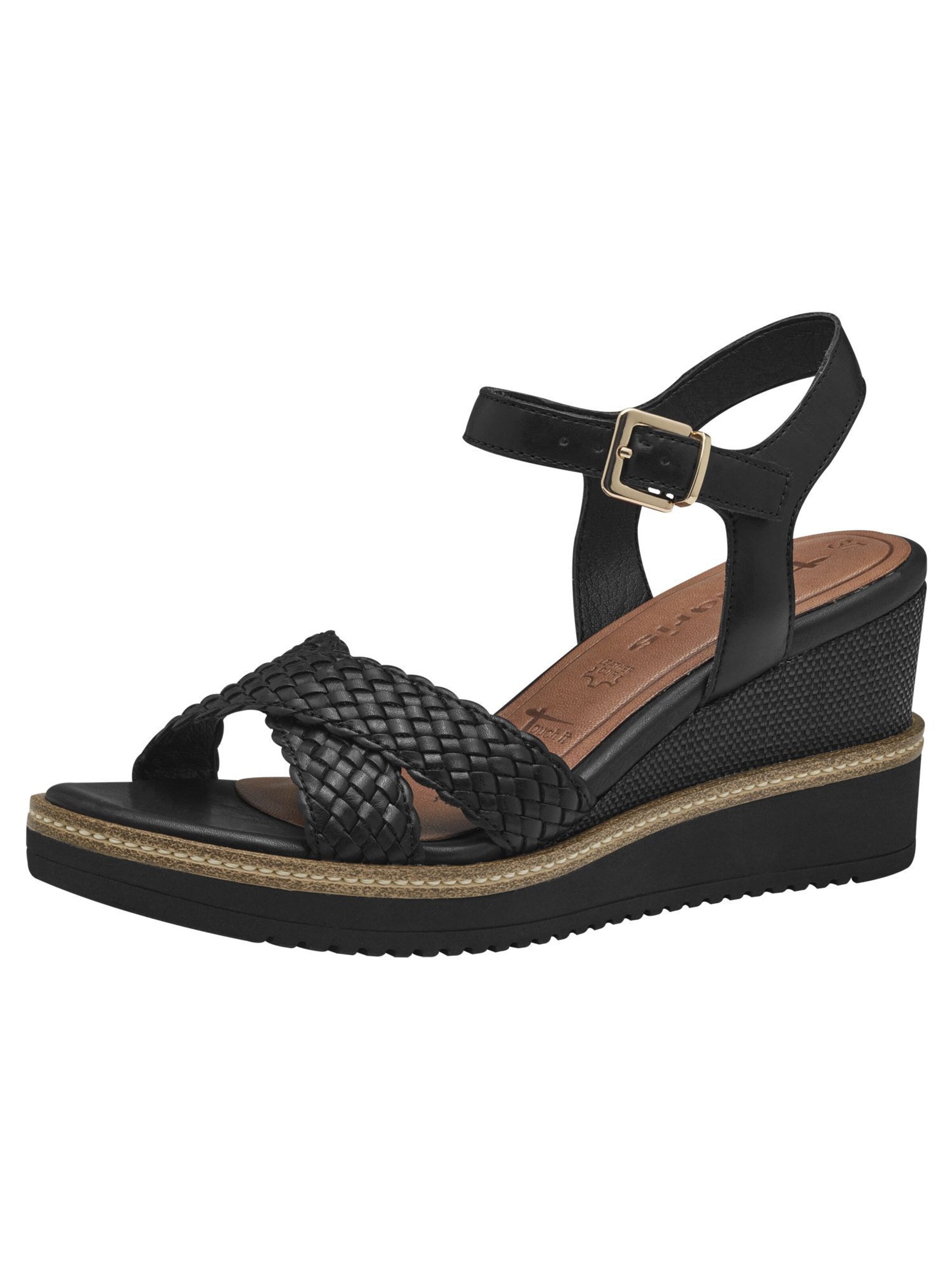 Tamaris Sandaal in Zwart: voorkant