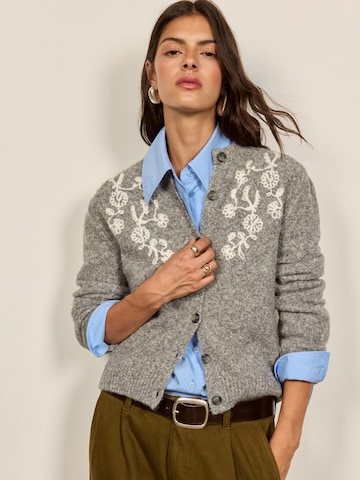 Cardigan Bhoem en gris : devant