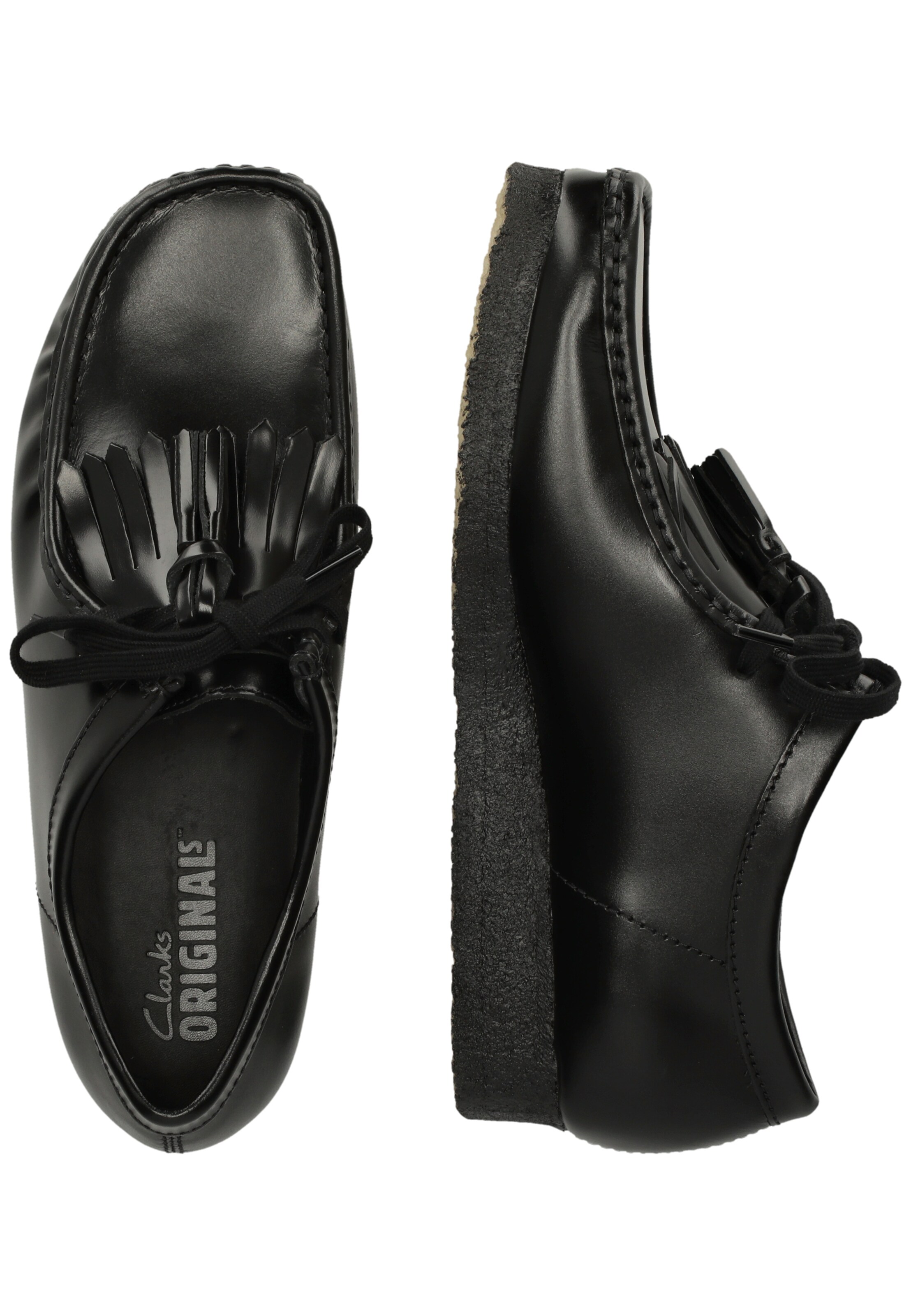 CLARKS Lace-up shoe 'Wallabee' in Black