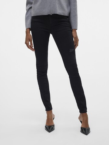 VERO MODA Skinny Jeans 'FLASH' i sort: forside