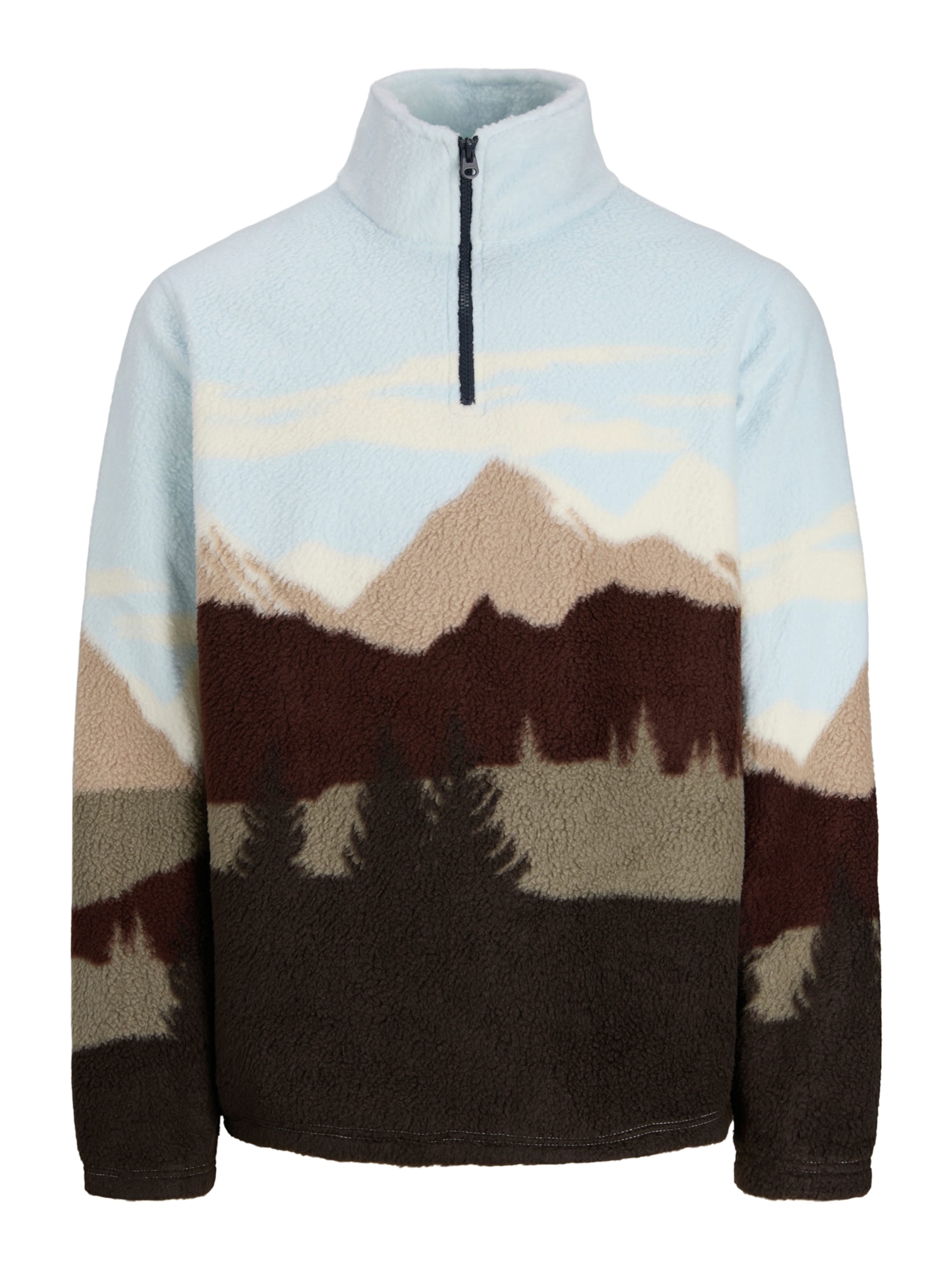 JACK & JONES Pulover 'JORSEBASTIAN' v velikosti XS  | pastelno modra / rjava barva, Prikaz izdelka