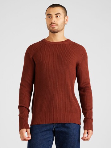 JACK & JONES Trui 'PERFECT' in Bruin: voorkant