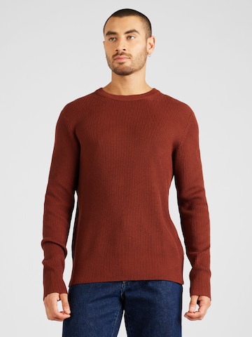 JACK & JONES Sweater 'PERFECT' in Brown: front