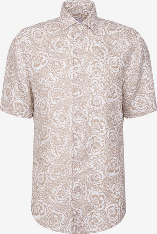 Coupe regular Chemise 'Smart Linen' SEIDENSTICKER en beige : devant