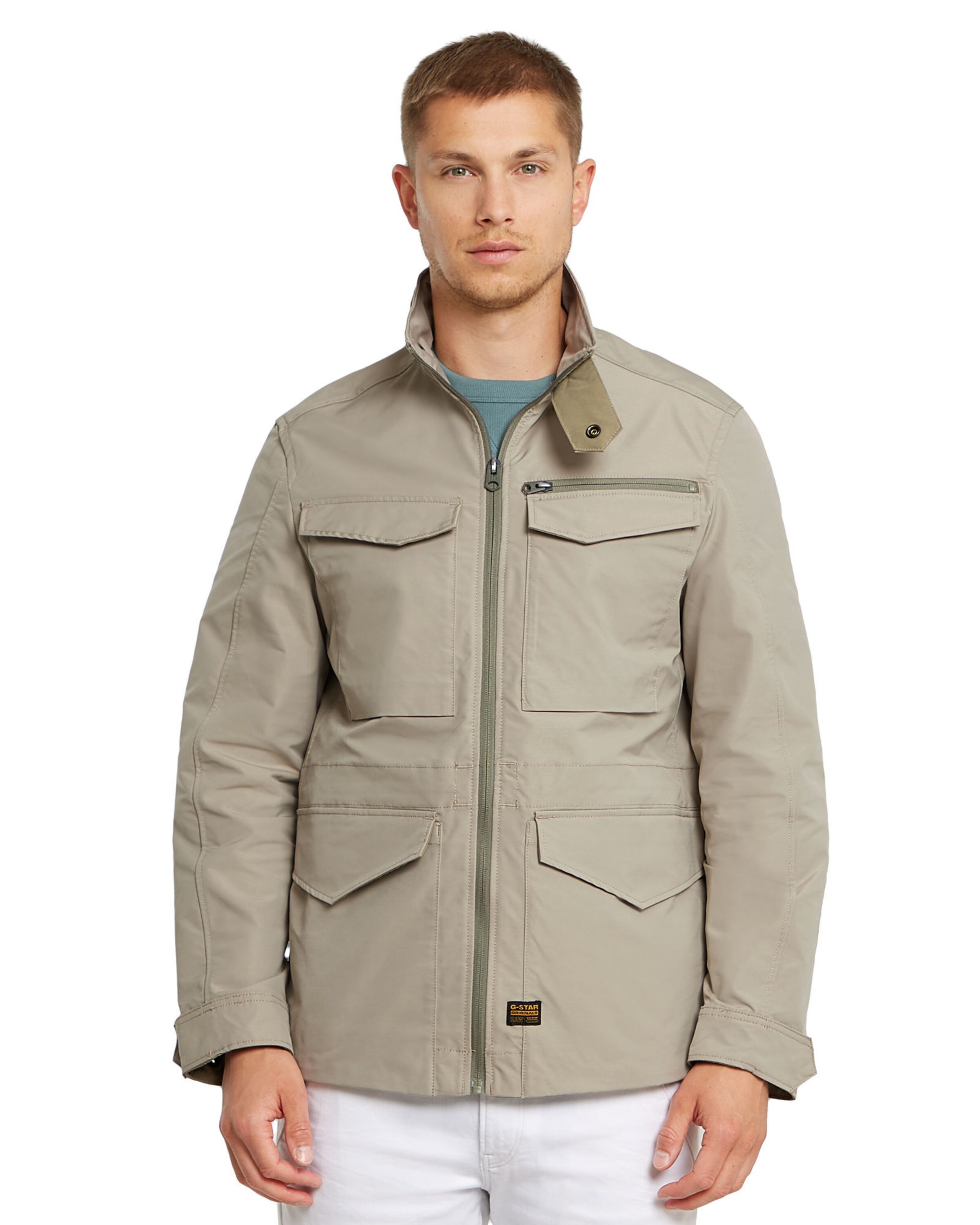 G-STAR Tussenjas in Beige: voorkant