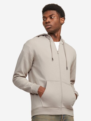 JACK & JONES Sweatjacke 'Bradley' in Braun