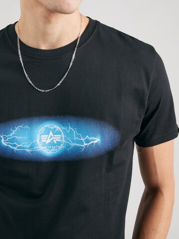 ALPHA INDUSTRIES Shirt 'Lightning' in Black