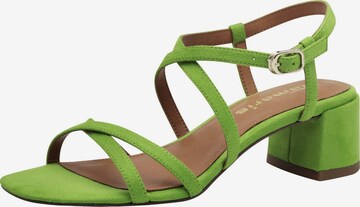 Sandales à lanières Tamaris en vert : devant