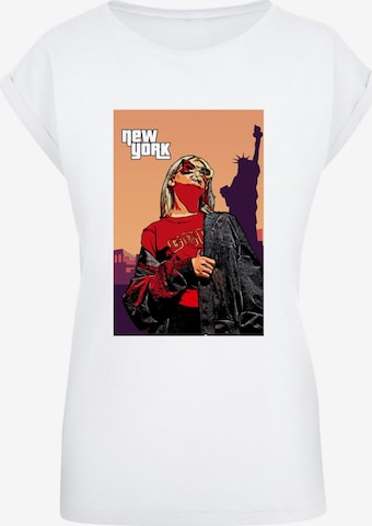 Merchcode T-Shirt 'Grand New York' in Weiß: predná strana