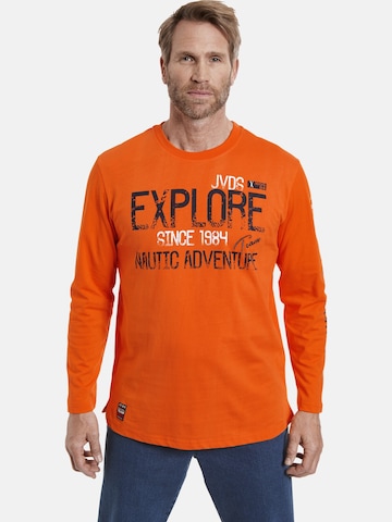T-Shirt ' Elion ' Jan Vanderstorm en orange : devant