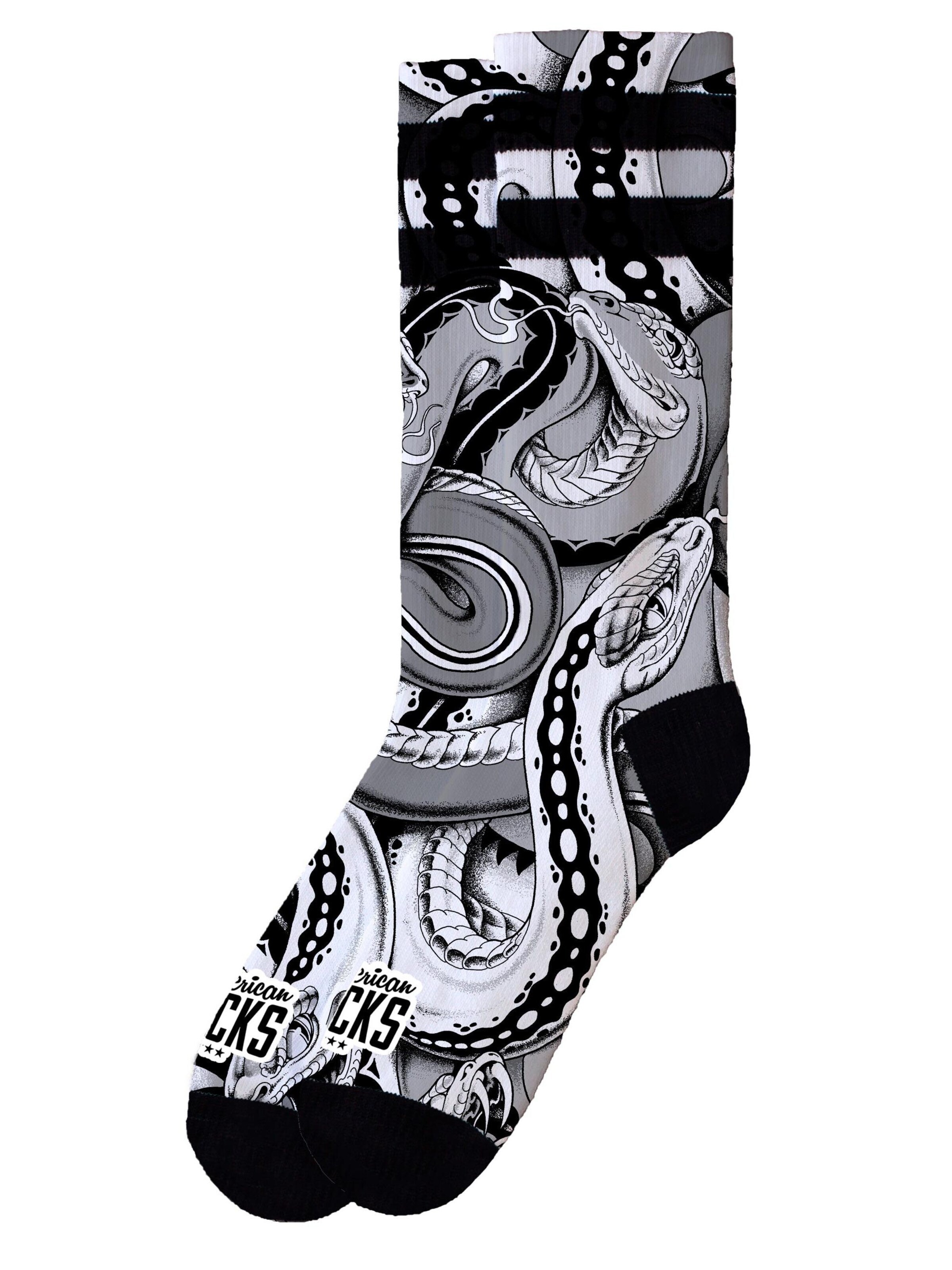 American Socks Socks 'Python - Mid High' in Grey: front