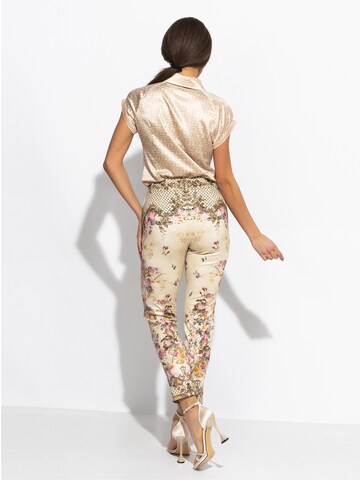 JIORO Slimfit Hose 'BAROQUE FLOWERS' in 