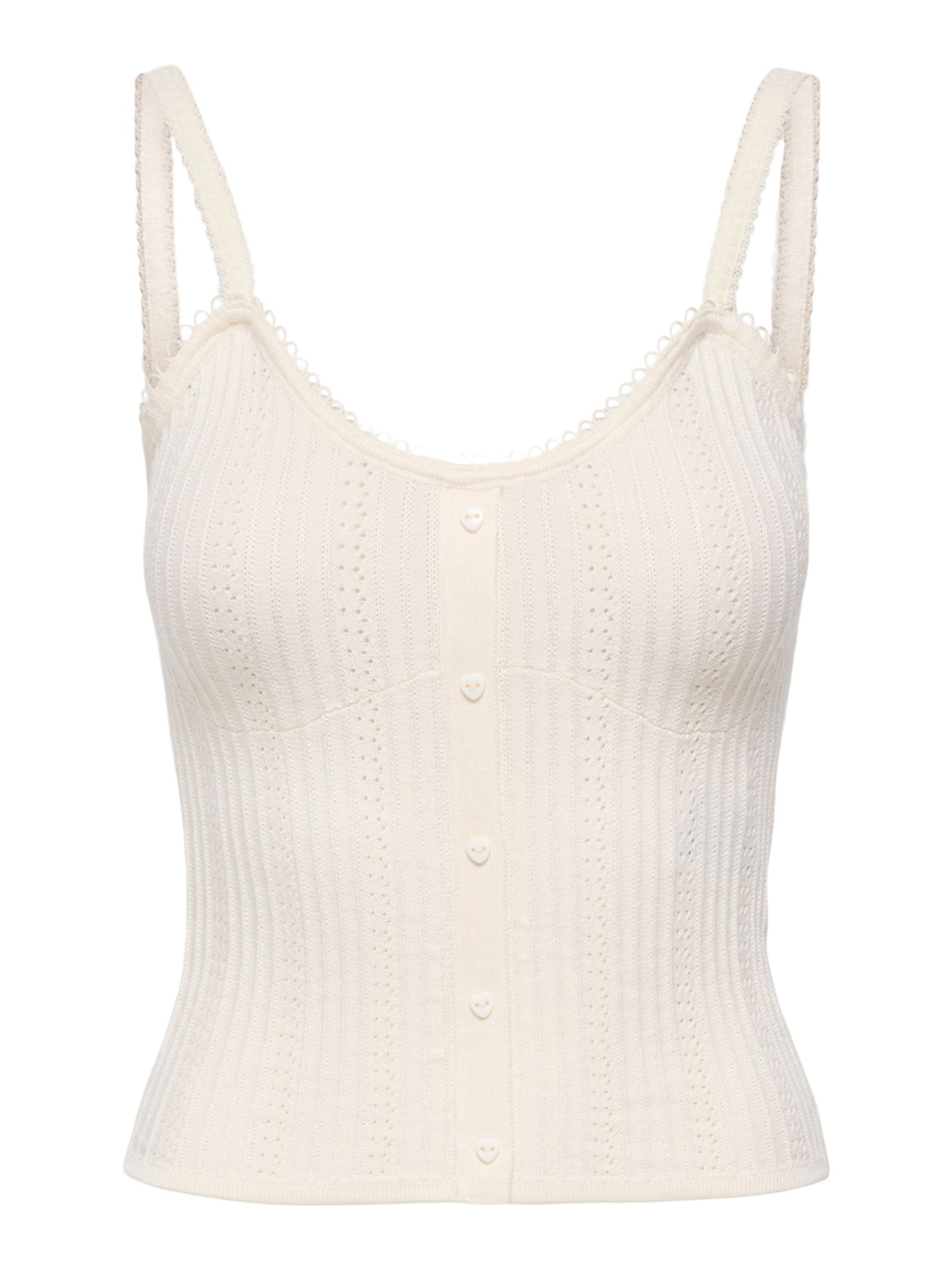 Tops en tricot 'ONLKia' ONLY en blanc : devant